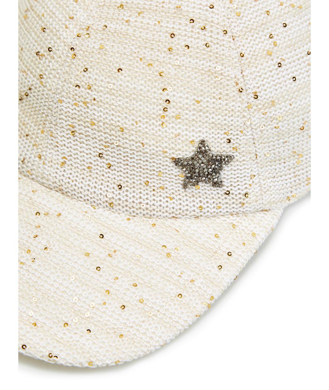 LORENA ANTONIAZZI Бежевая хлопковая кепка, фото 5