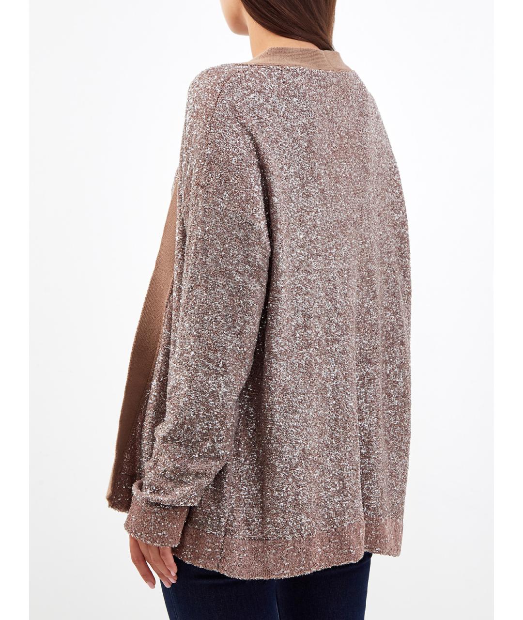 FABIANA FILIPPI Коричневый полиамидовый кардиган, фото 4