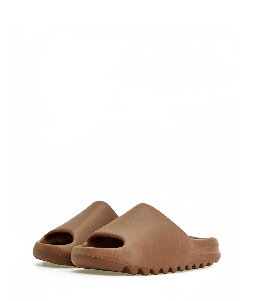 ADIDAS YEEZY Коричневые резиновые шлепанцы, фото 2