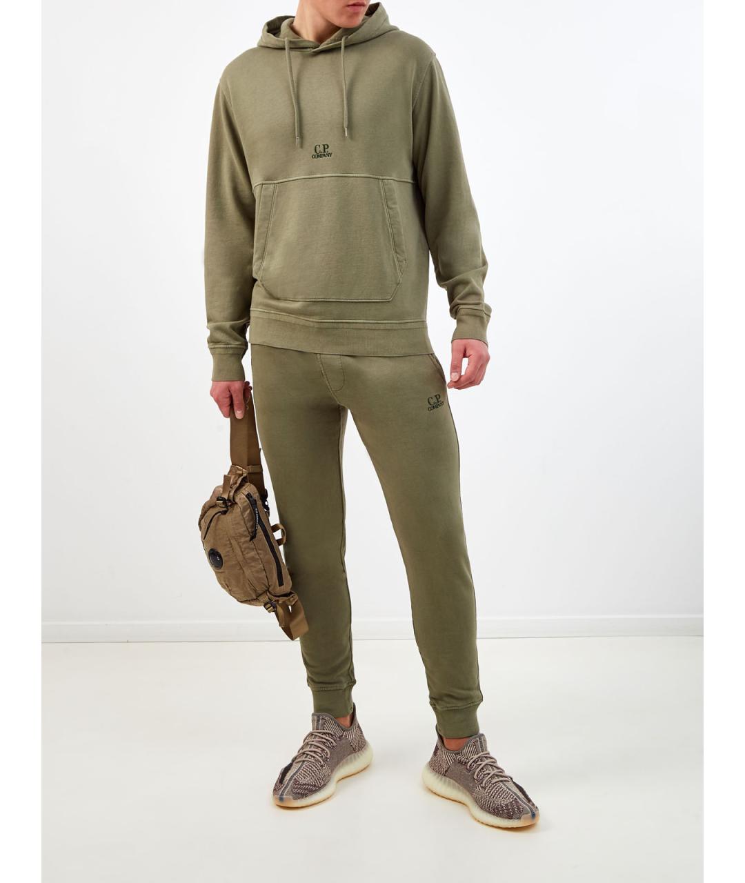 CP COMPANY Зеленые хлопковые повседневные брюки, фото 2