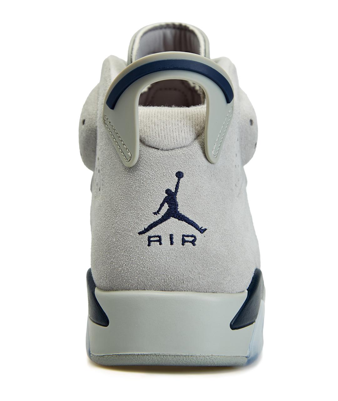 JORDAN Серые замшевые высокие кроссовки / кеды, фото 5