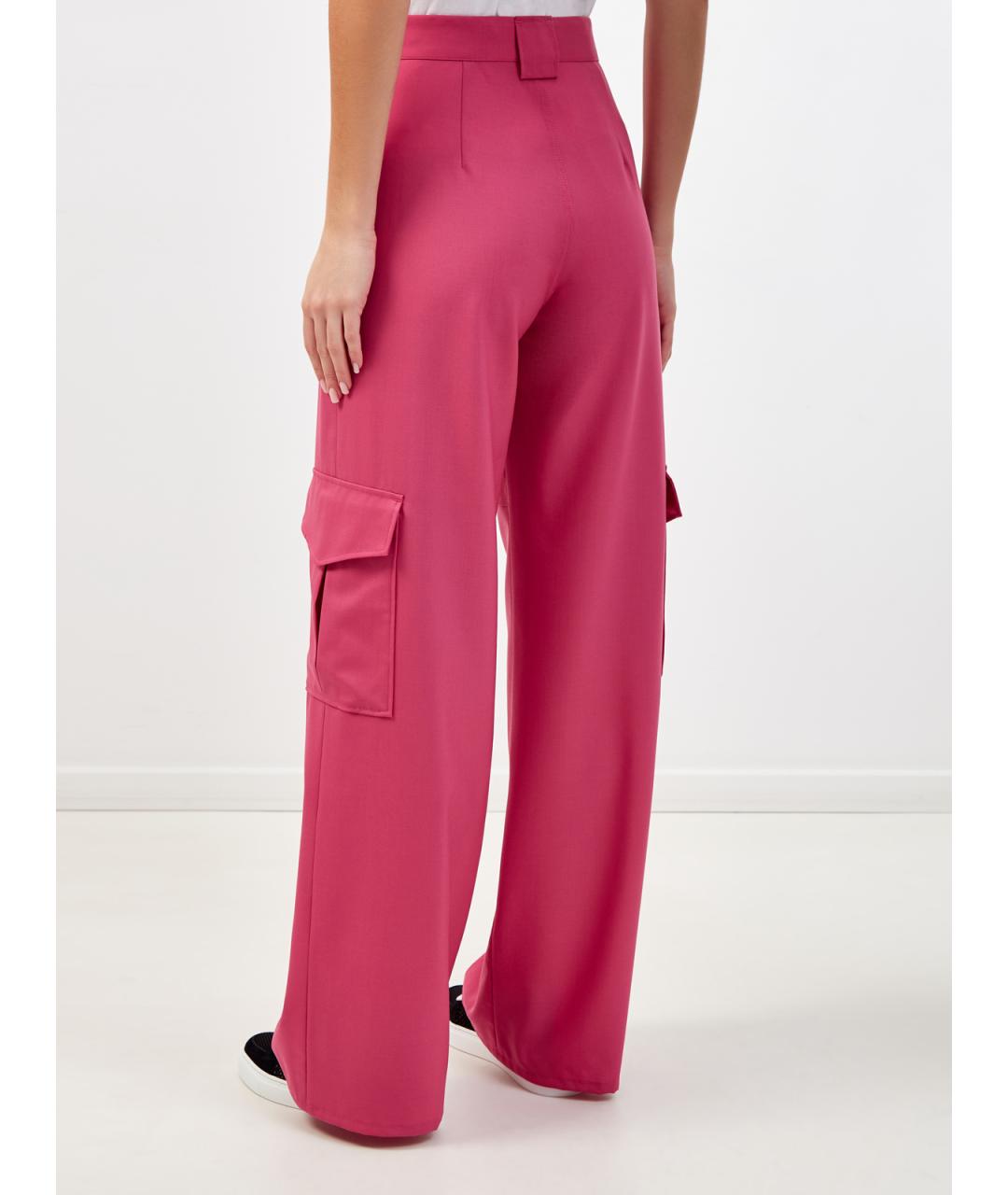 FABIANA FILIPPI Фуксия шерстяные брюки широкие, фото 4