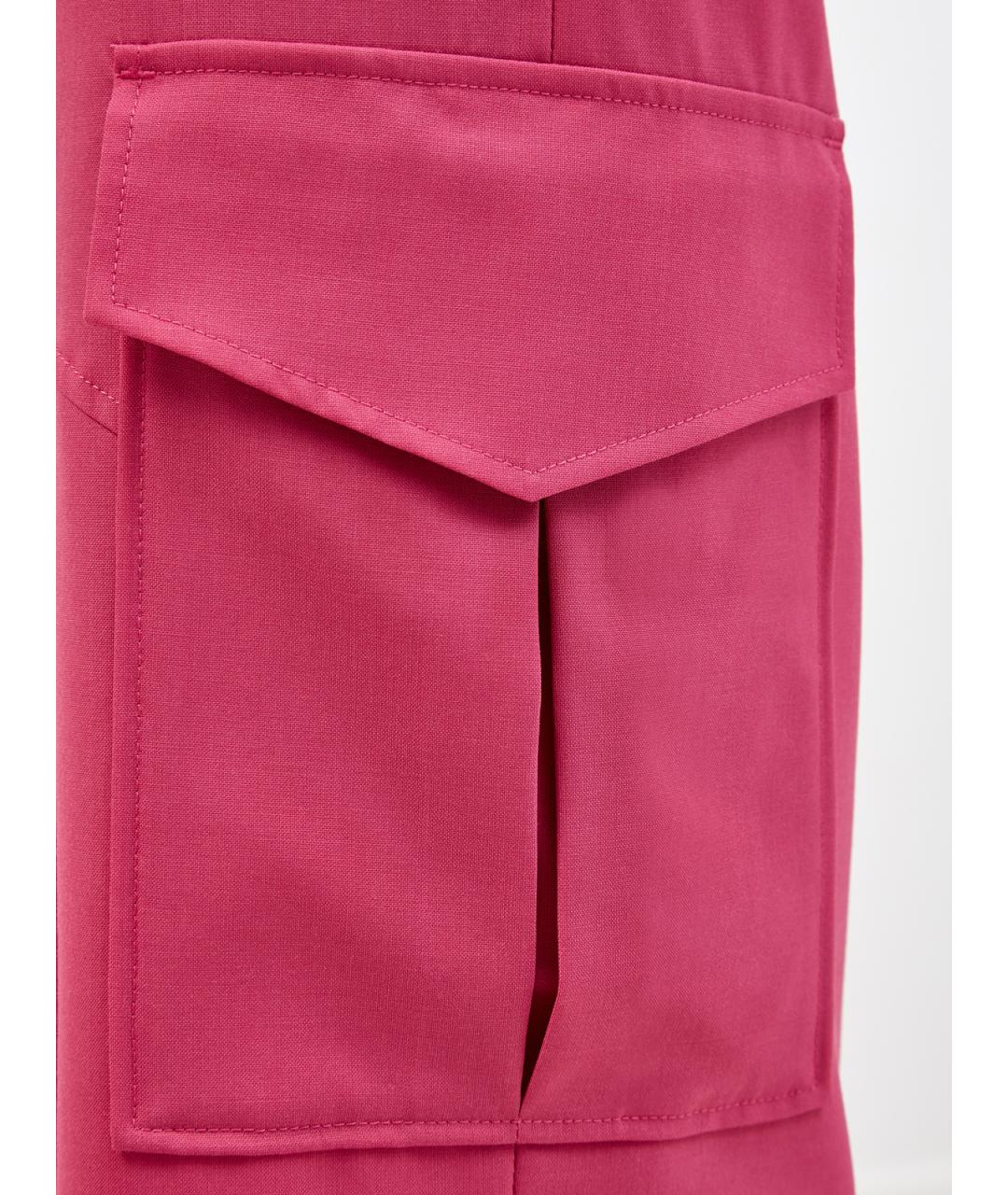 FABIANA FILIPPI Фуксия шерстяные брюки широкие, фото 5