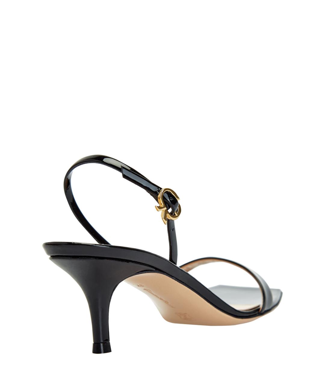 GIANVITO ROSSI Черные кожаные босоножки, фото 3