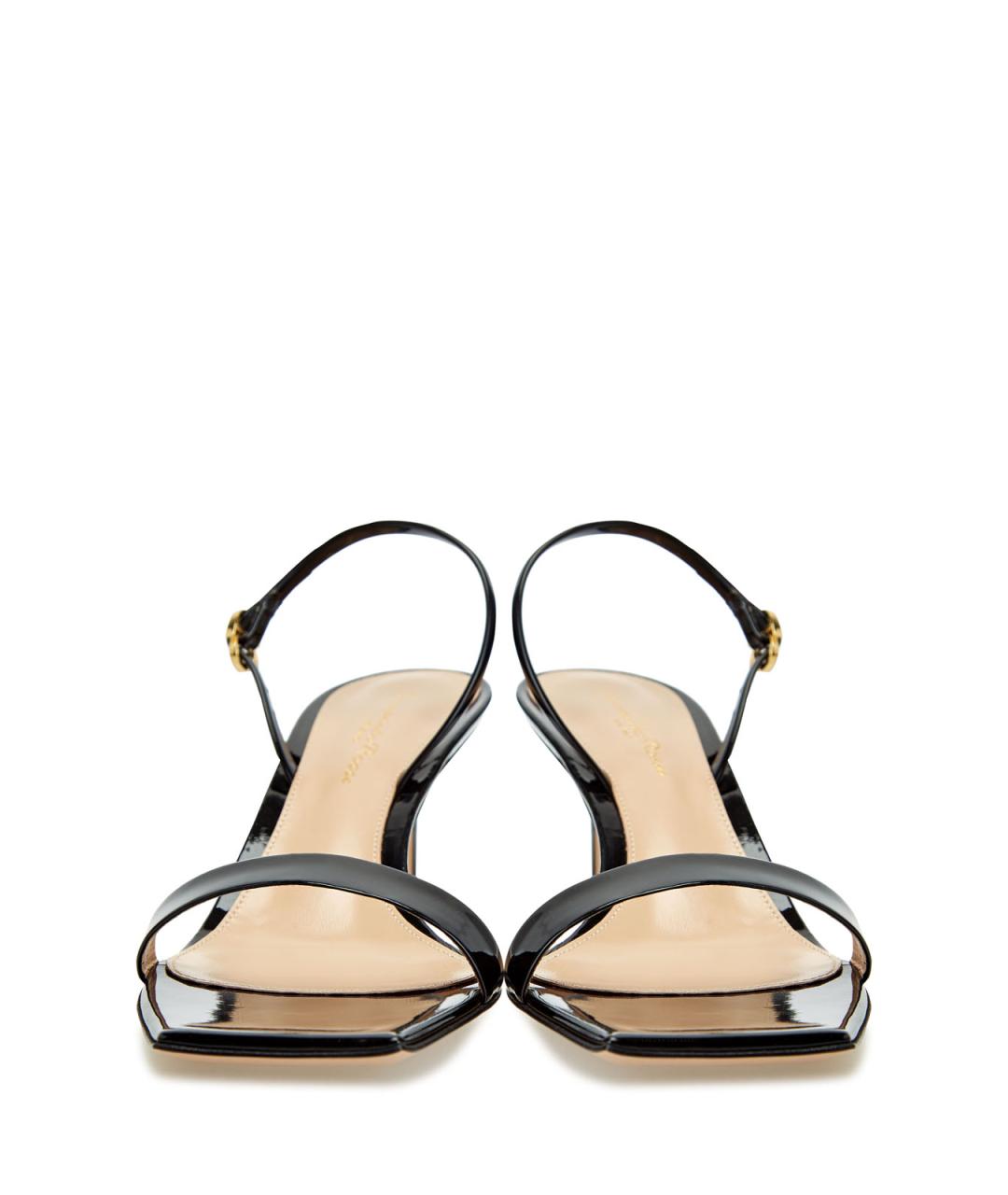 GIANVITO ROSSI Черные кожаные босоножки, фото 5