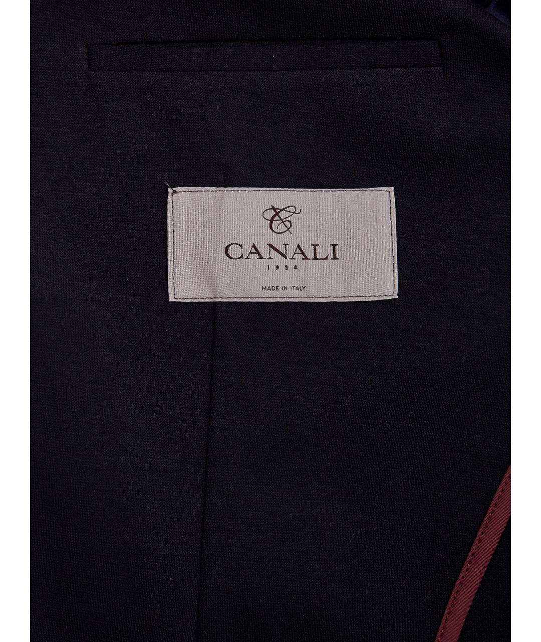 CANALI Темно-синий хлопковый пиджак, фото 6