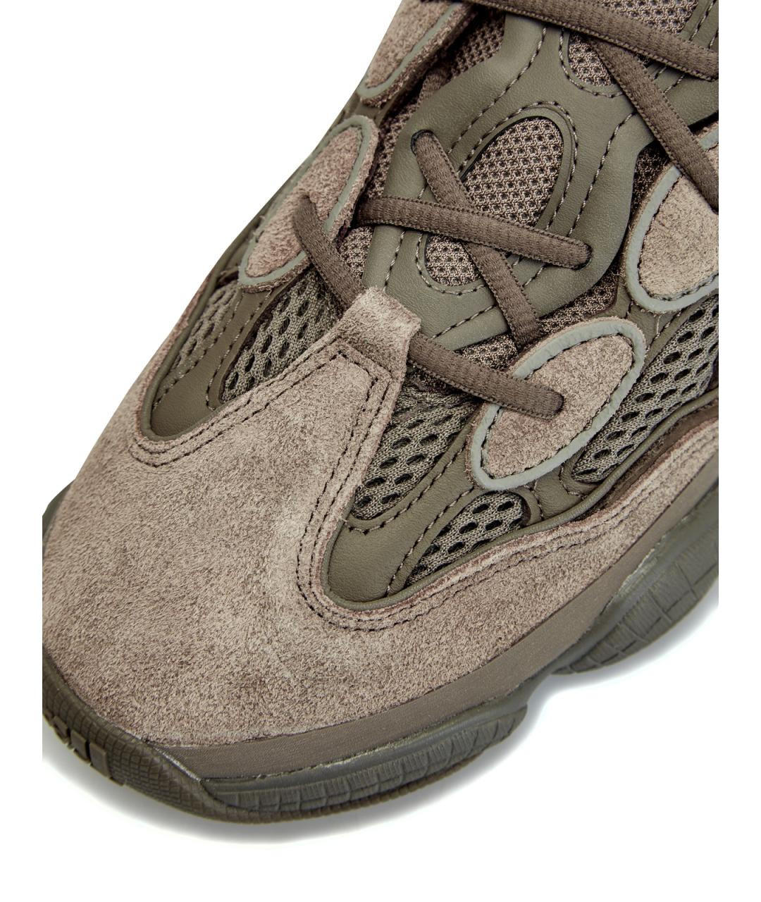 ADIDAS YEEZY Коричневые текстильные низкие кроссовки / кеды, фото 4