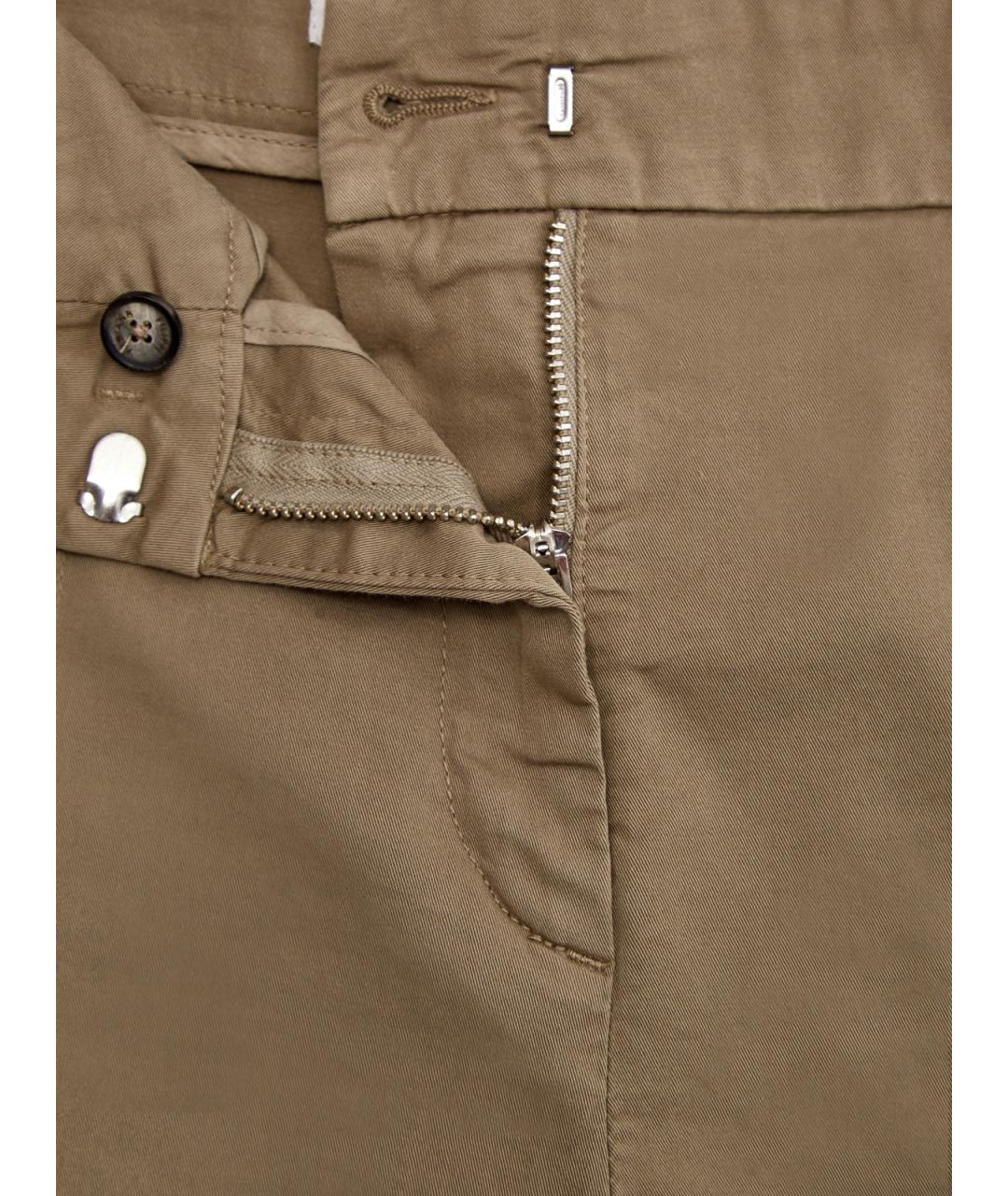 FABIANA FILIPPI Бежевые хлопковые прямые брюки, фото 6