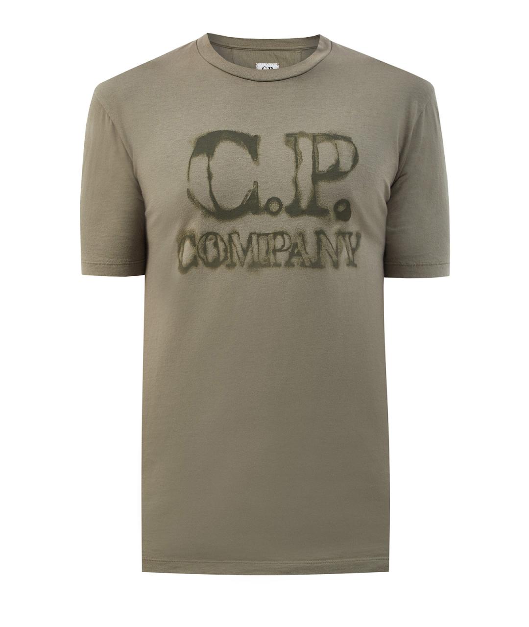 CP COMPANY Зеленая хлопковая футболка, фото 1
