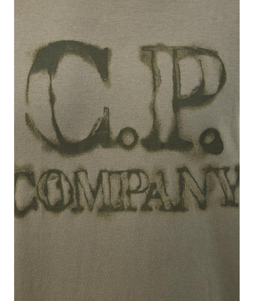 CP COMPANY Зеленая хлопковая футболка, фото 5