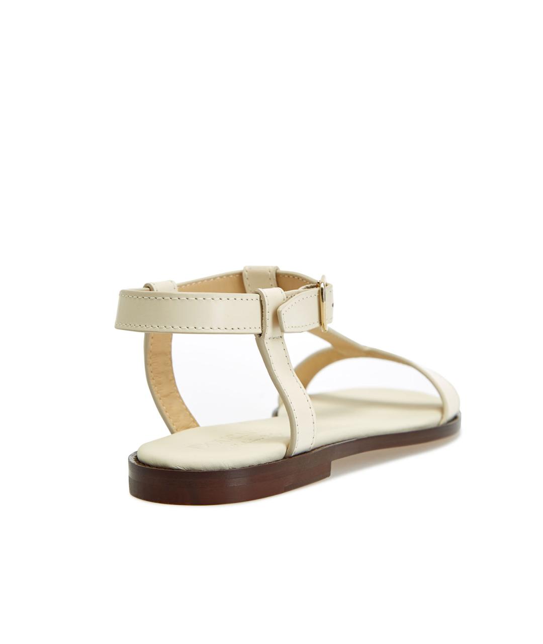 DOUCAL'S Бежевые кожаные сандалии, фото 3