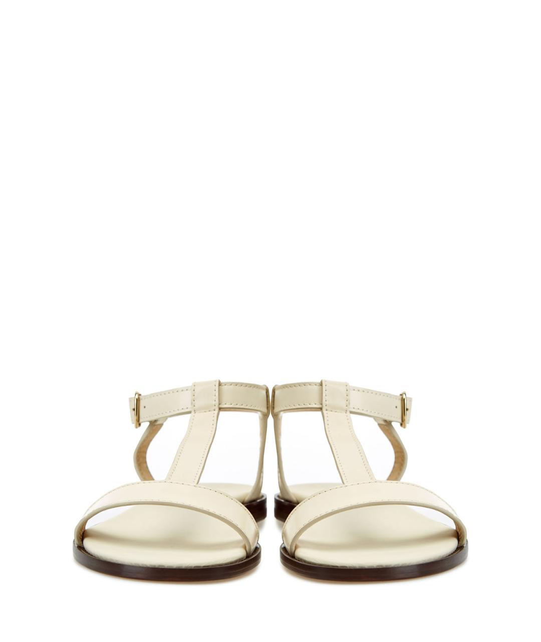 DOUCAL'S Бежевые кожаные сандалии, фото 5