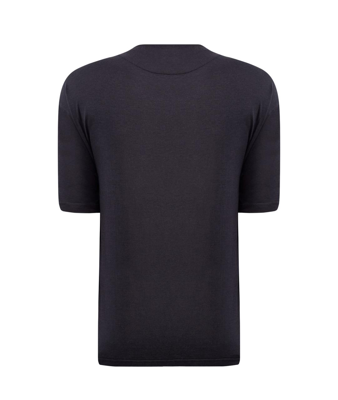 ELEVENTY Синяя хлопковая футболка, фото 2