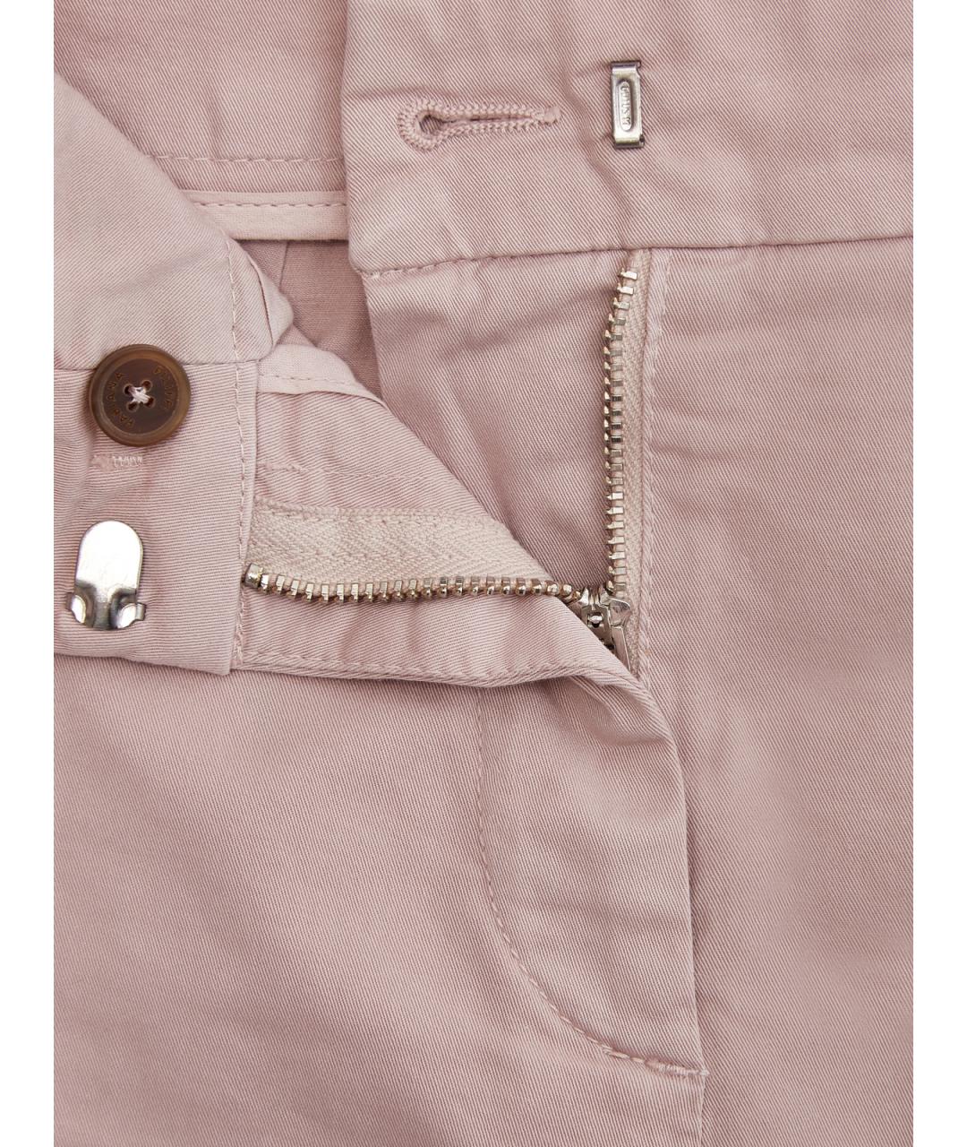 FABIANA FILIPPI Розовые хлопковые брюки узкие, фото 5