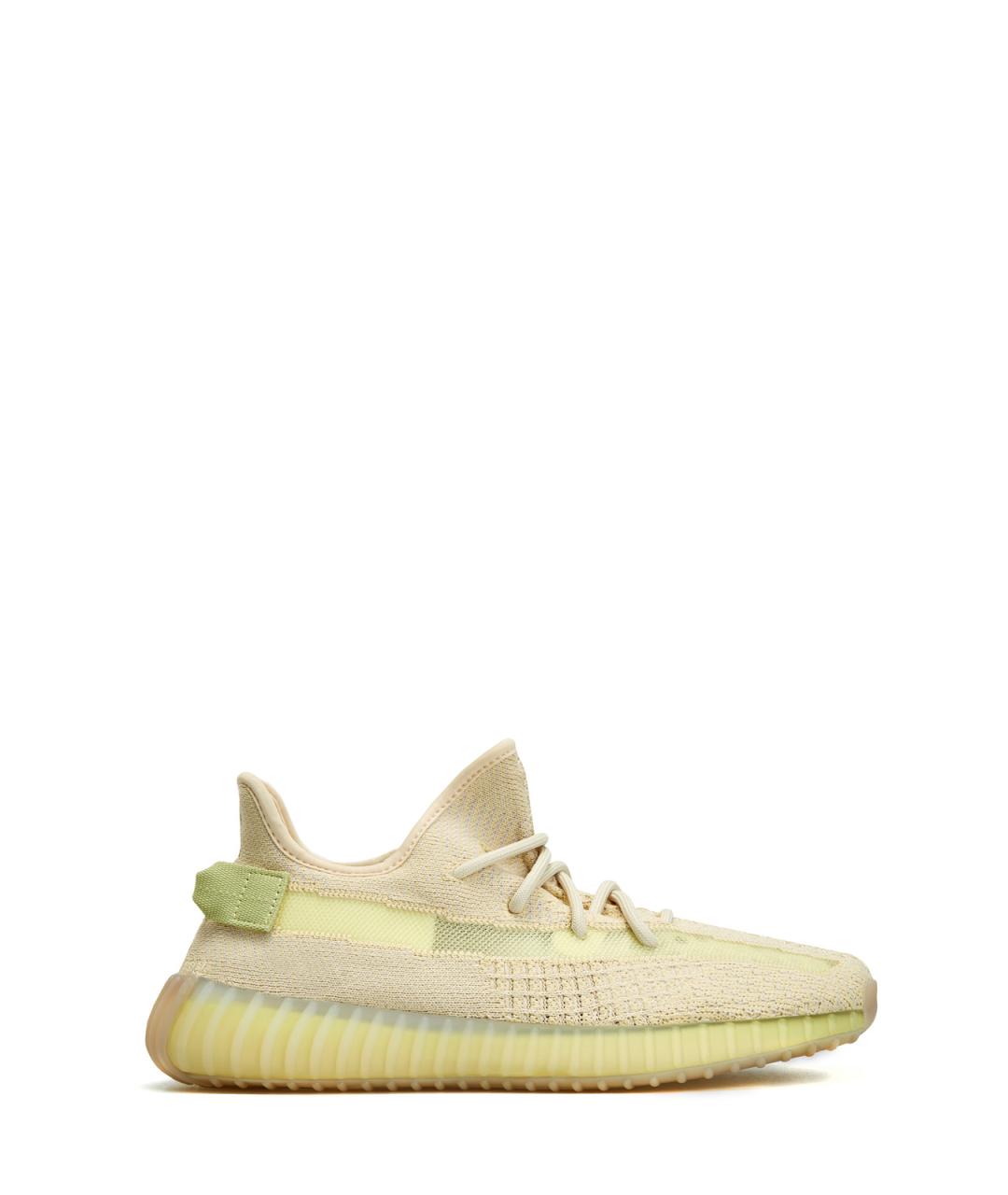 ADIDAS YEEZY Желтые текстильные низкие кроссовки / кеды, фото 1