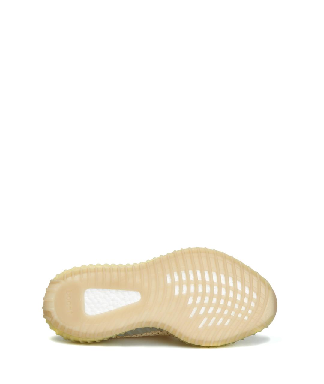 ADIDAS YEEZY Желтые текстильные низкие кроссовки / кеды, фото 6