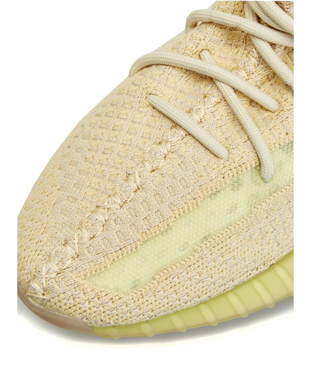 ADIDAS YEEZY Желтые текстильные низкие кроссовки / кеды, фото 5