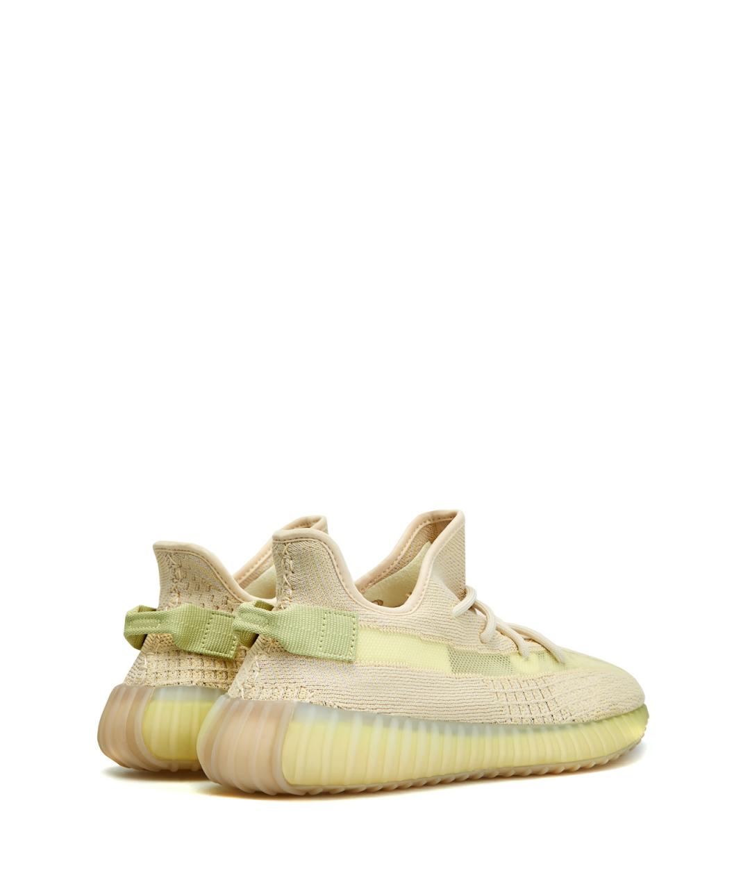 ADIDAS YEEZY Желтые текстильные низкие кроссовки / кеды, фото 3