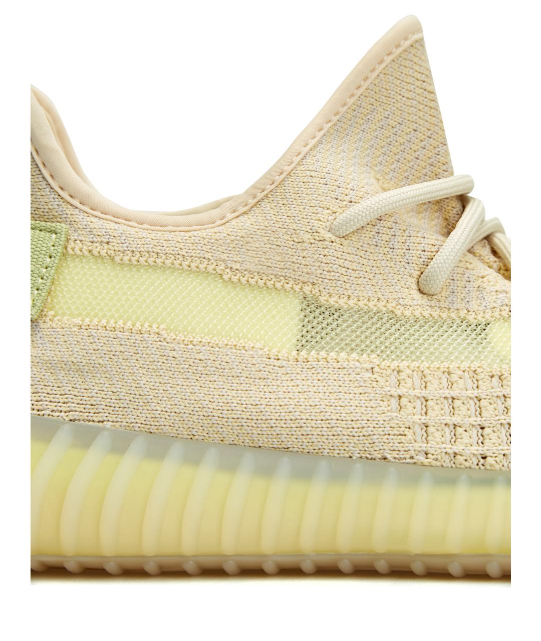 ADIDAS YEEZY Желтые текстильные низкие кроссовки / кеды, фото 4