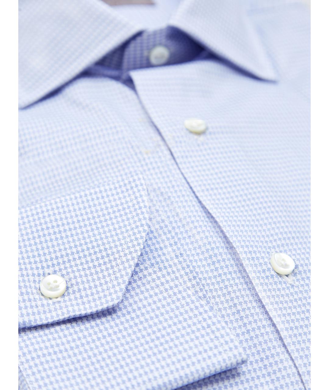 CANALI Синяя хлопковая кэжуал рубашка, фото 2