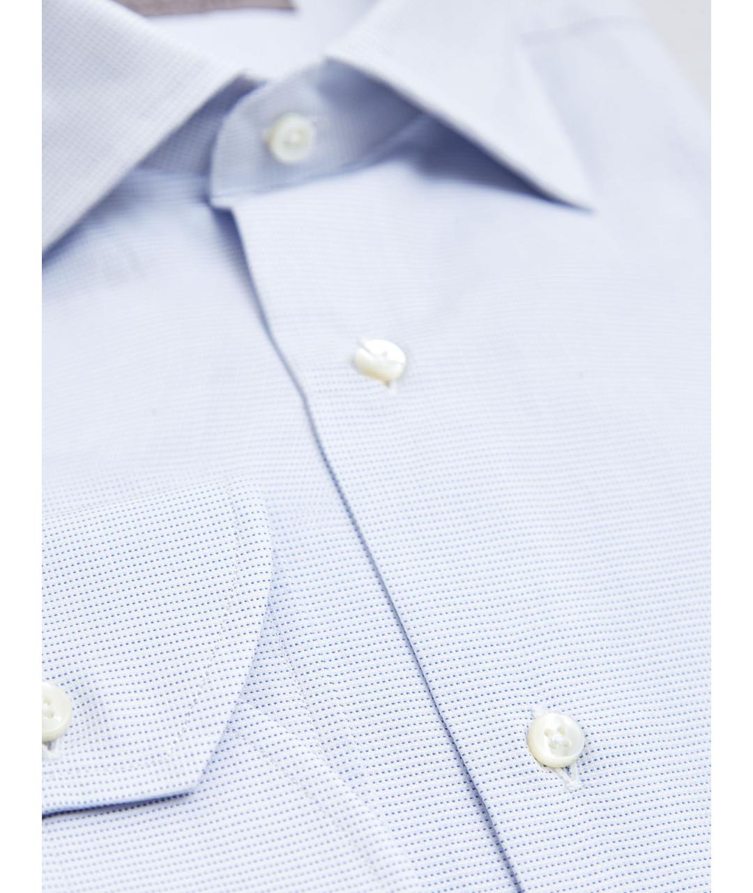 CANALI Голубая хлопковая классическая рубашка, фото 2