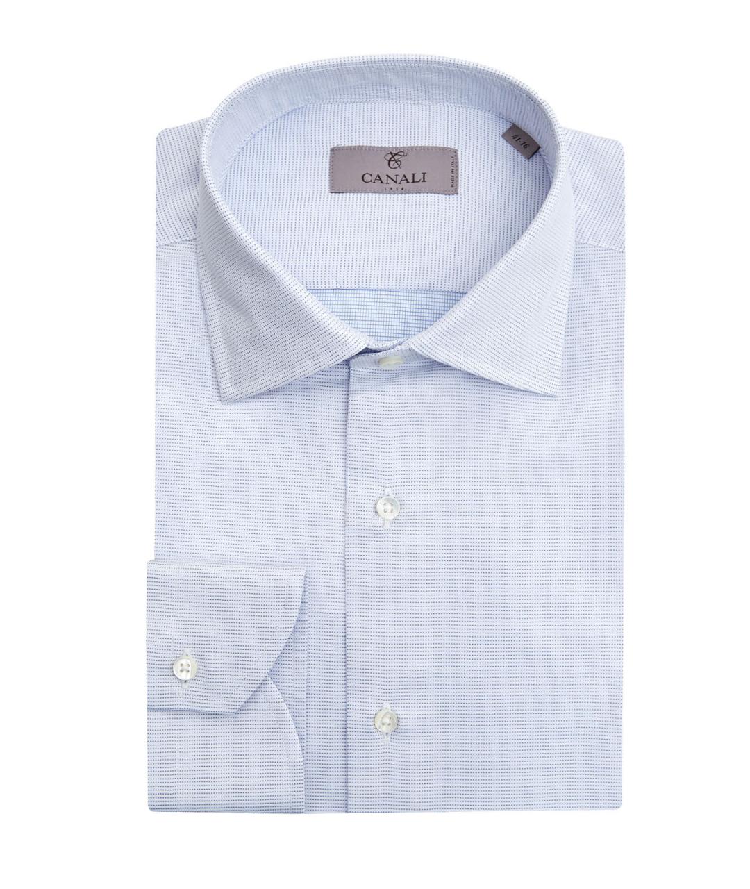 CANALI Голубая хлопковая классическая рубашка, фото 1