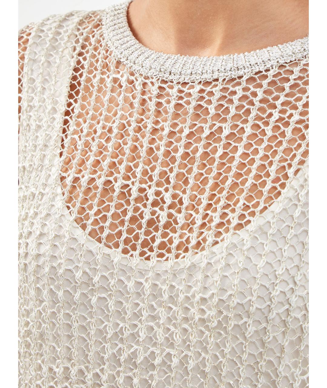 PESERICO Бежевое льняное повседневное платье, фото 5