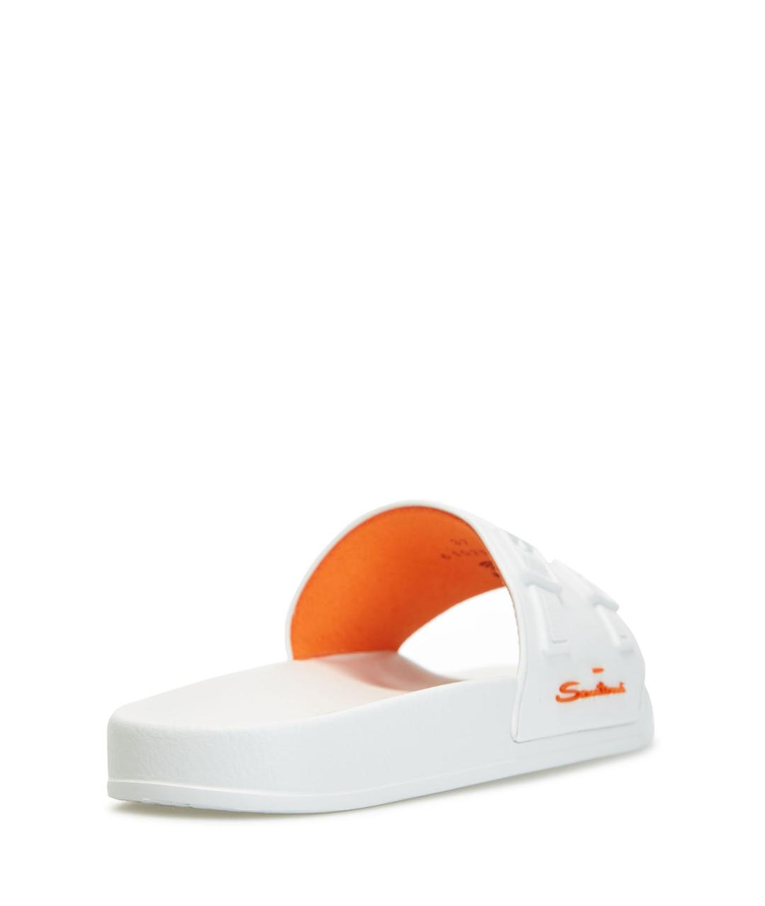 SANTONI Белые резиновые шлепанцы, фото 3