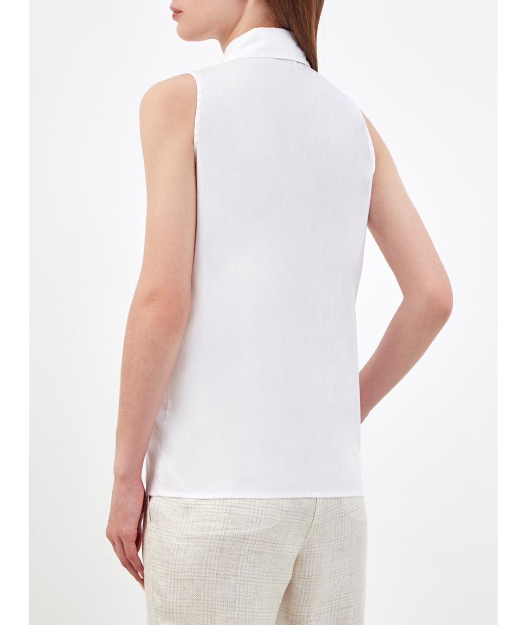 ELEVENTY Белая хлопковая блузы, фото 4