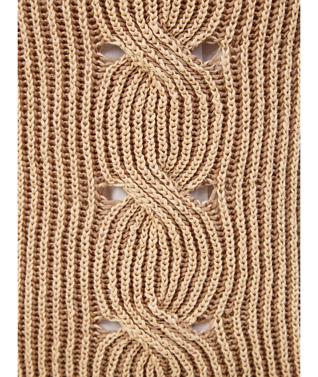 LORENA ANTONIAZZI Коричневый хлопковый джемпер / свитер, фото 5