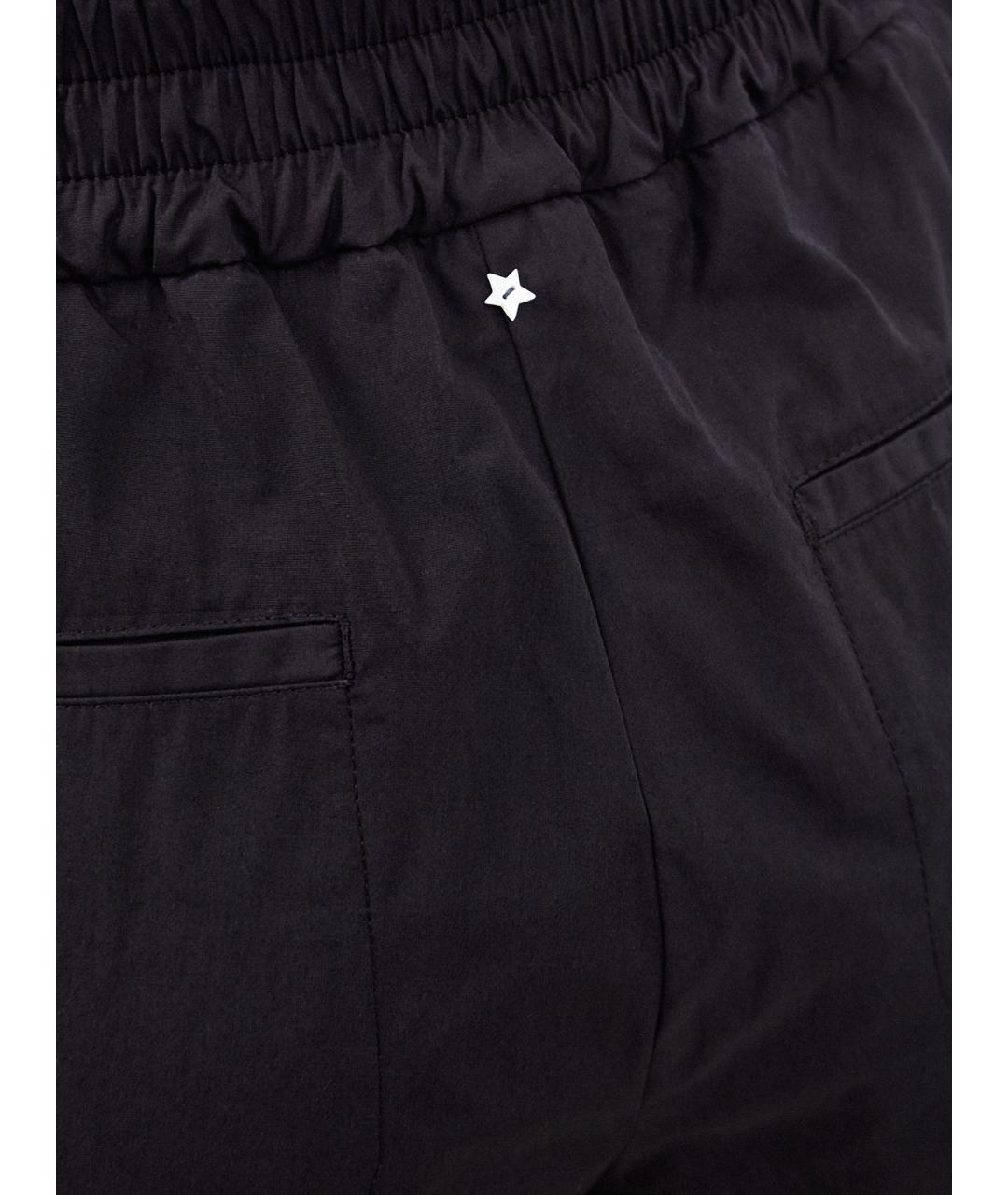 LORENA ANTONIAZZI Черные хлопковые прямые брюки, фото 5