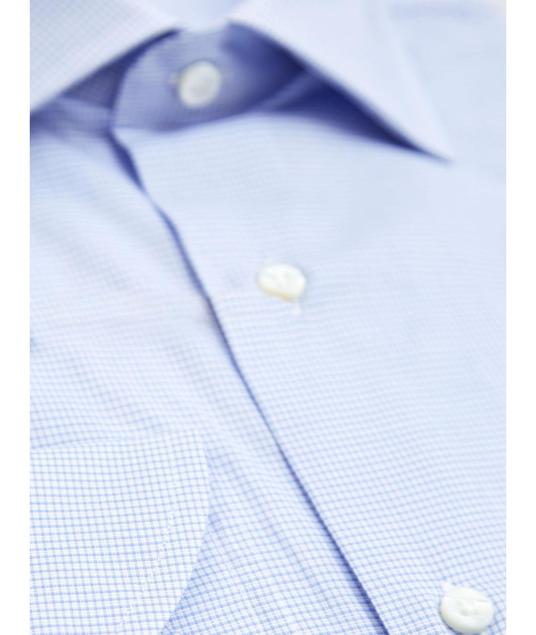 CANALI Голубая хлопковая классическая рубашка, фото 2