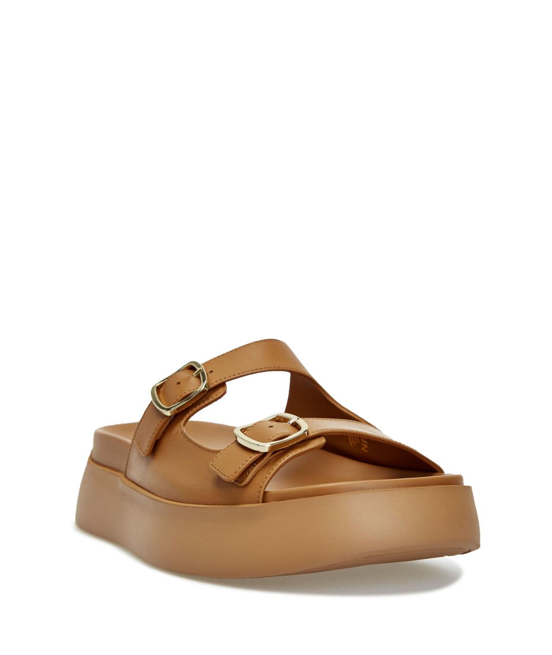 SANTONI Коричневые кожаные шлепанцы, фото 2