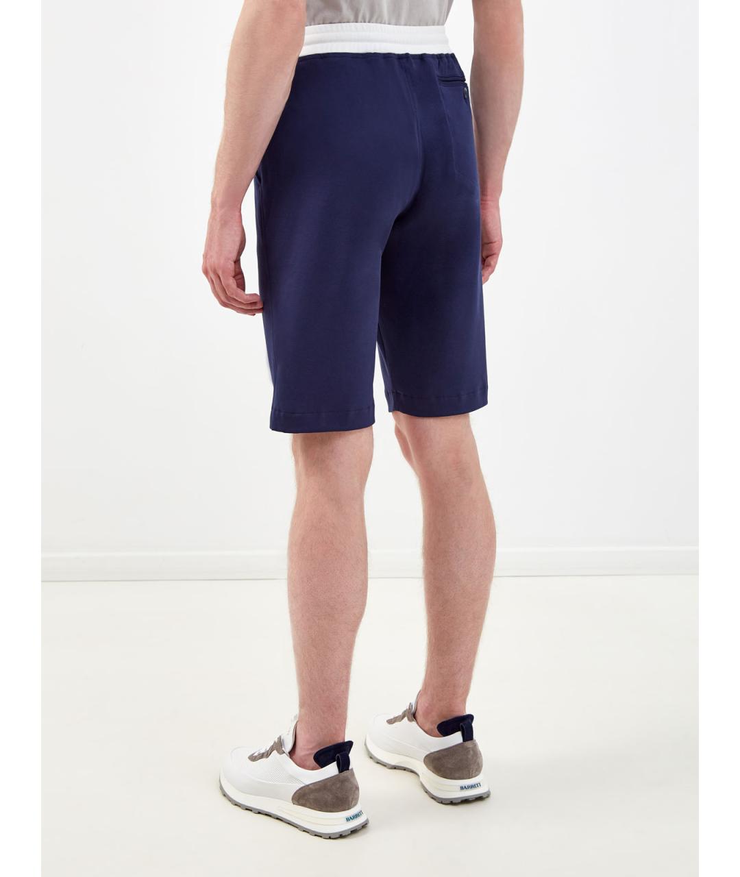 CAPOBIANCO Синие хлопковые шорты, фото 4