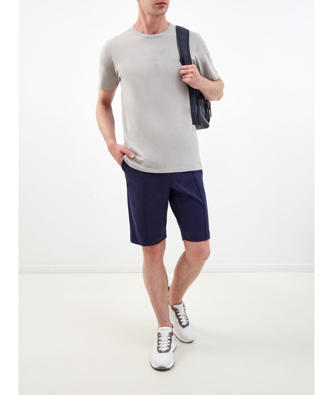 CAPOBIANCO Синие хлопковые шорты, фото 2