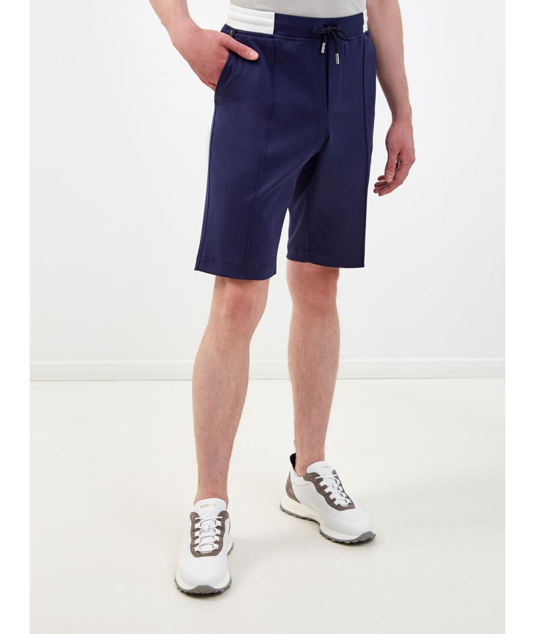 CAPOBIANCO Синие хлопковые шорты, фото 3