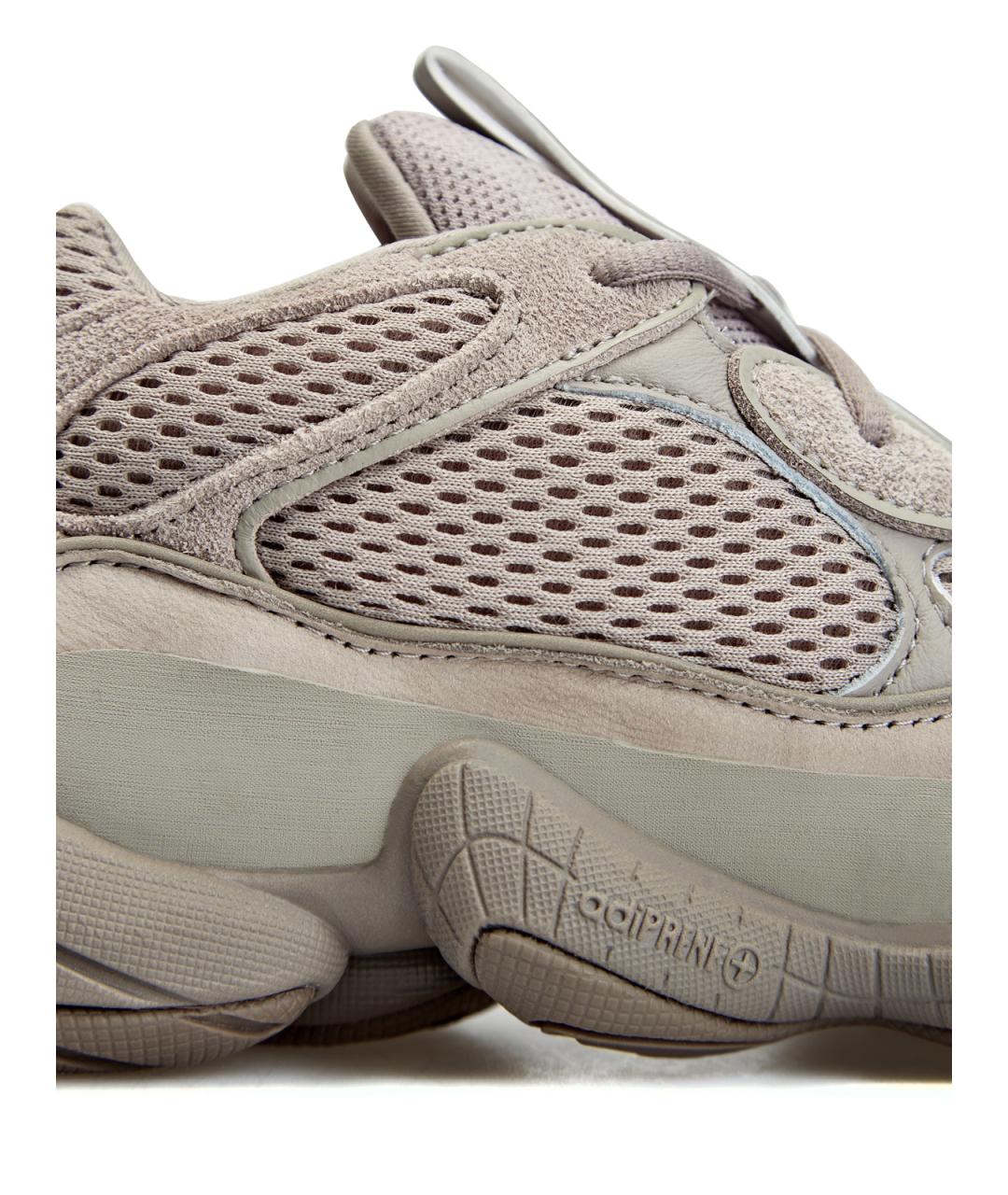 YEEZY Серые текстильные низкие кроссовки / кеды, фото 4