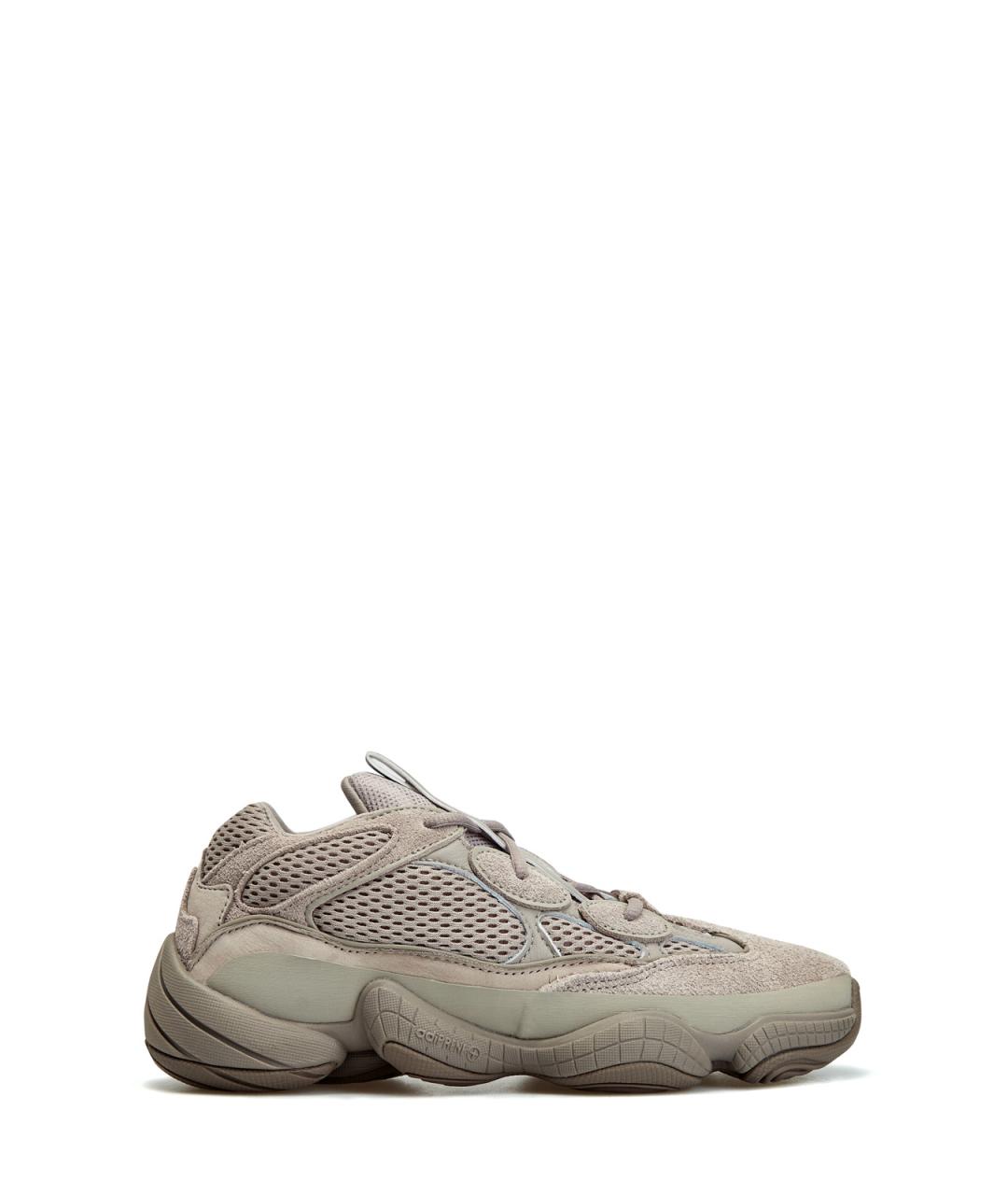 YEEZY Серые текстильные низкие кроссовки / кеды, фото 1