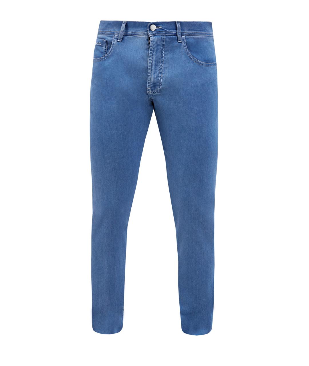 CANALI Синие прямые джинсы, фото 1