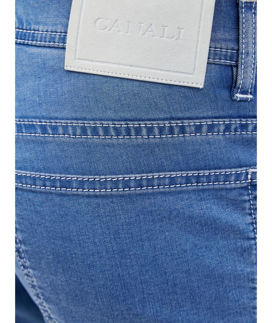CANALI Синие прямые джинсы, фото 5