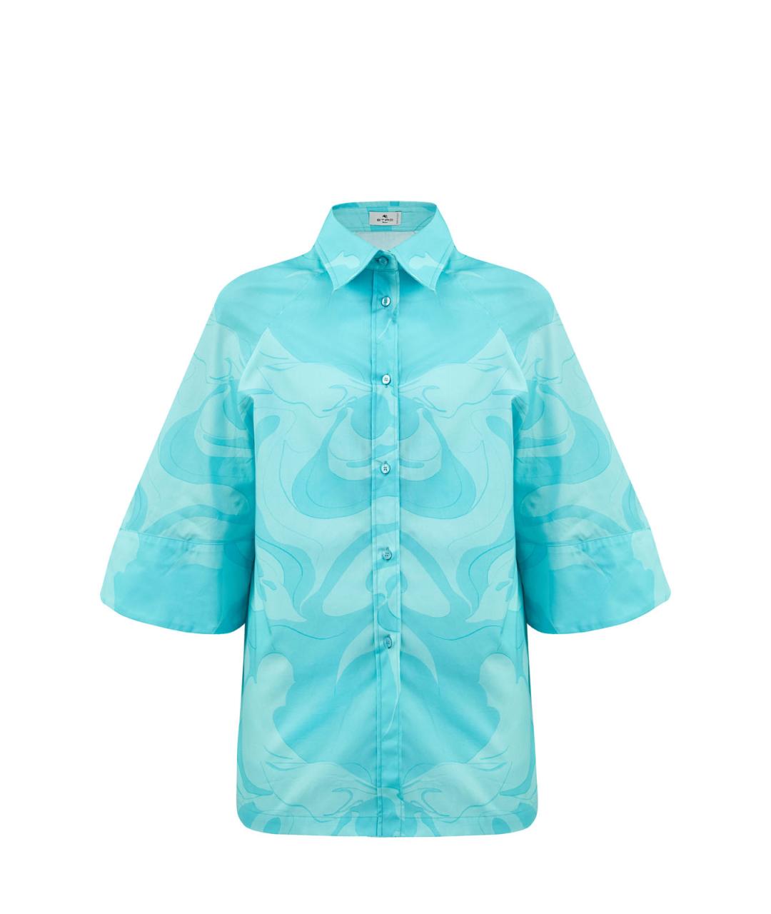 ETRO Голубая хлопковая рубашка, фото 4