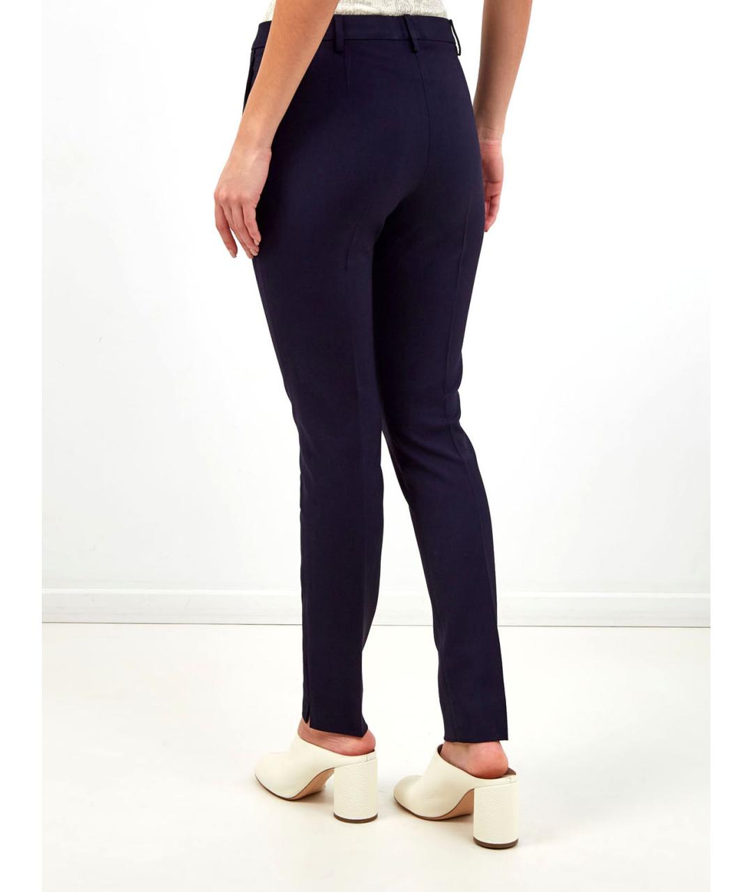 ETRO Синие вискозные прямые брюки, фото 4