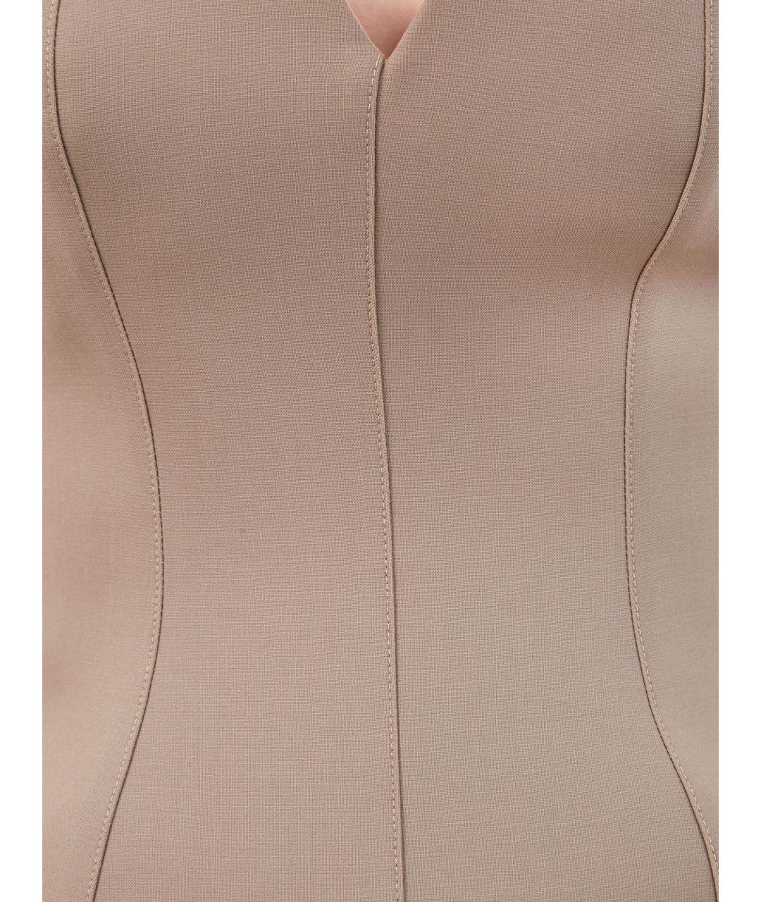 GIUSEPPE DI MORABITO Бежевый шерстяной корсет, фото 5