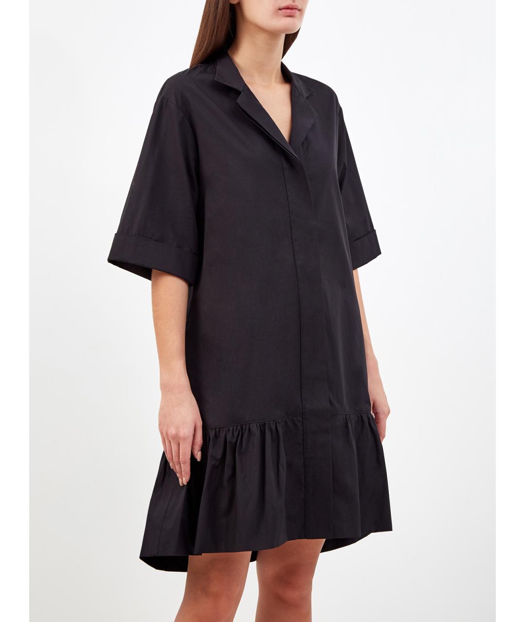 LORENA ANTONIAZZI Черное хлопковое повседневное платье, фото 3