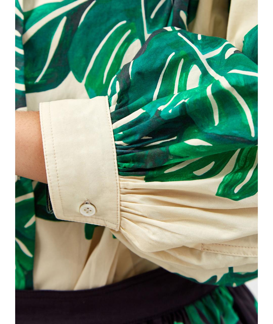 GENTRY PORTOFINO Бежевая хлопковая рубашка, фото 5