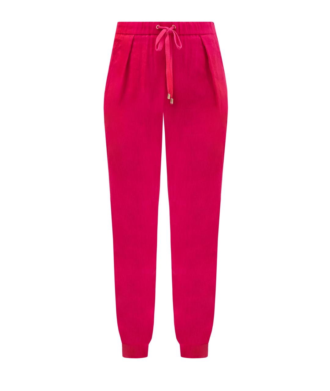 LORENA ANTONIAZZI Розовые льняные прямые брюки, фото 1