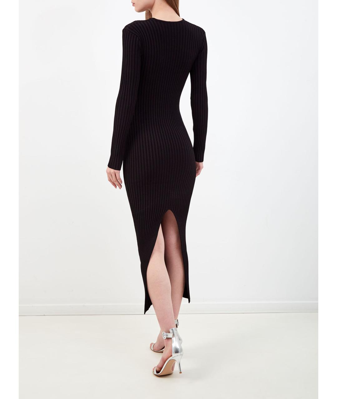 GIUSEPPE DI MORABITO Черное вискозное коктейльное платье, фото 4