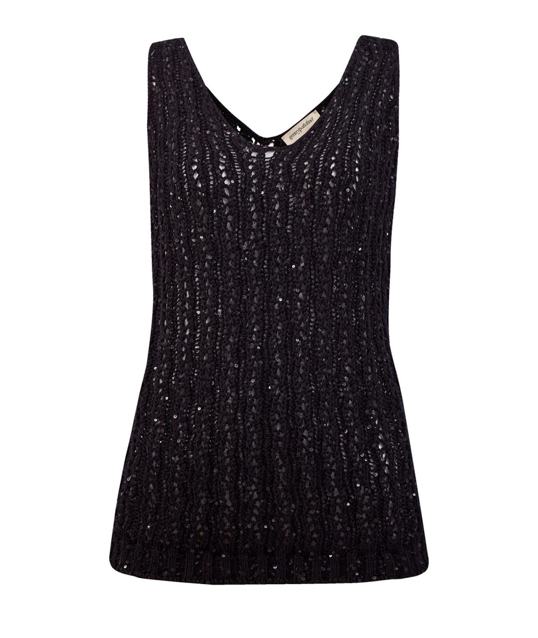 GENTRY PORTOFINO Черная хлопковая майка, фото 1