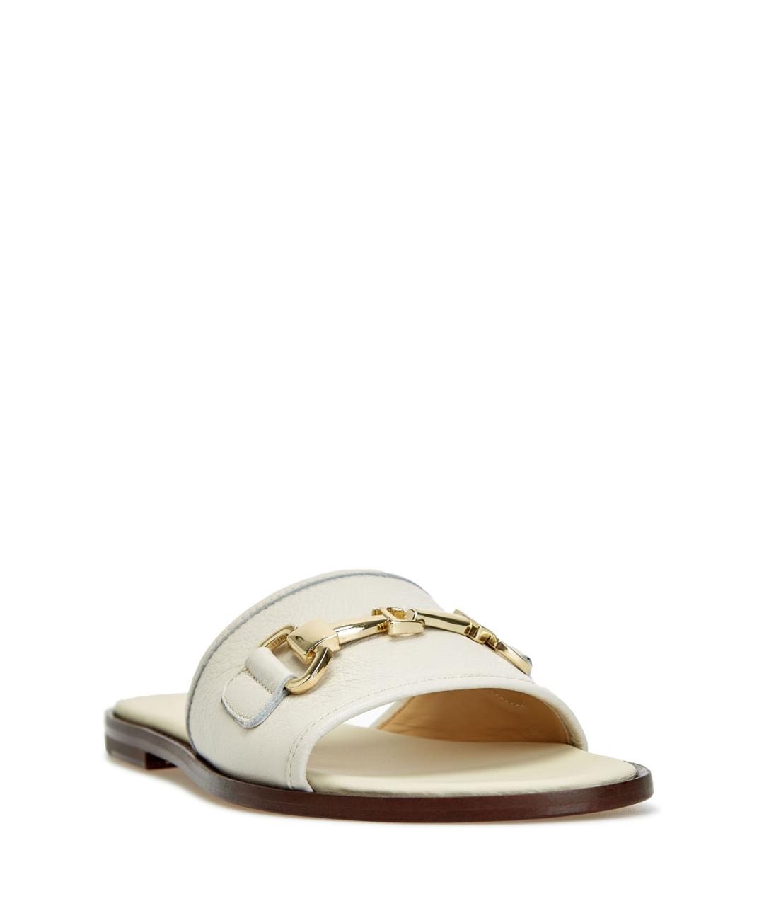 DOUCAL'S Бежевые кожаные шлепанцы, фото 3