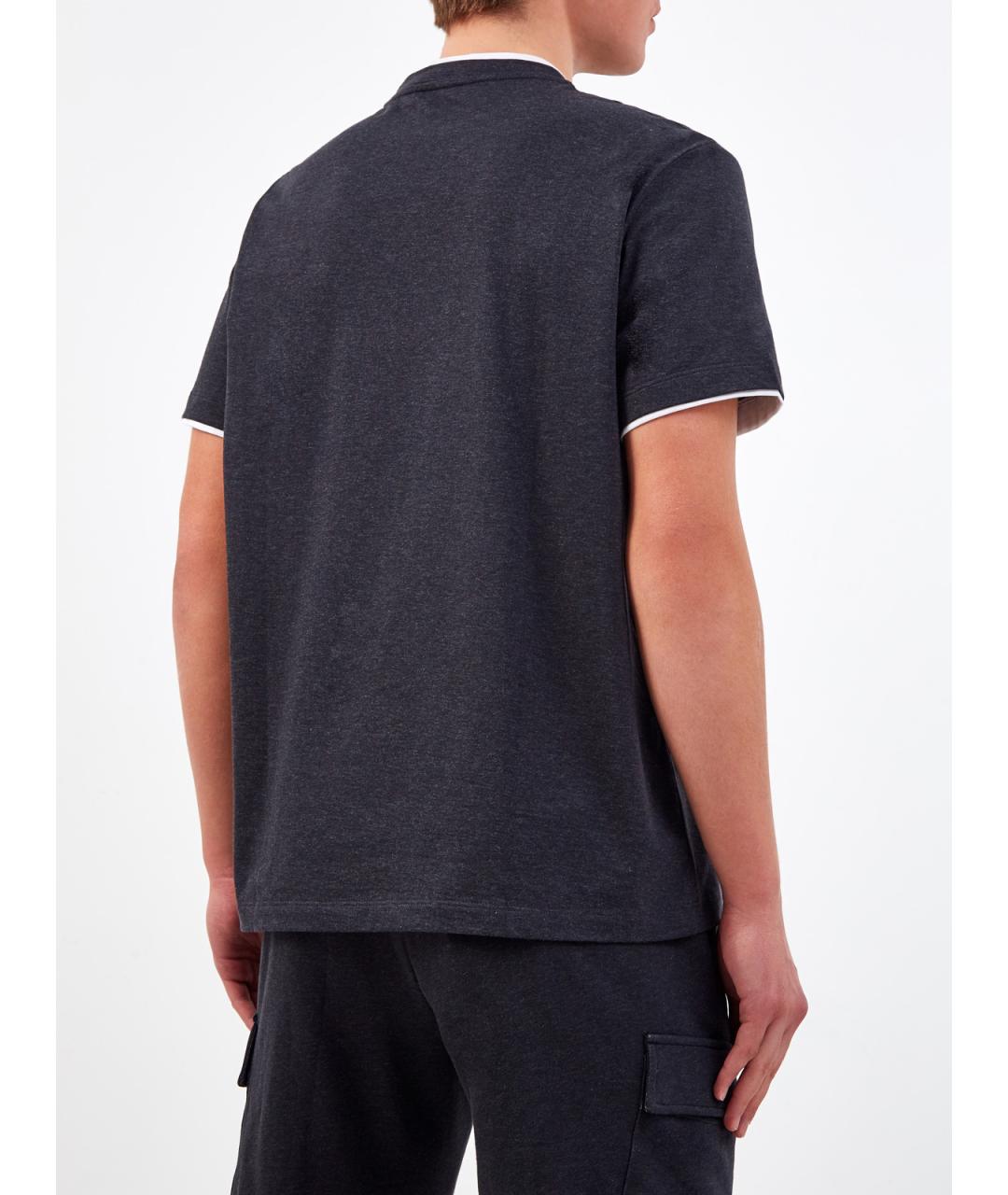 PESERICO Серая хлопковая футболка, фото 4